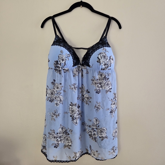 Apt. 9 Other - Apt 9 Intimates Mesh Babydoll Sleepwear Top With Lace